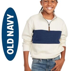 Old Navy Long-Sleeve Color-Blocked Quarter-Zip SweatShirt for Boys age 10/12t .